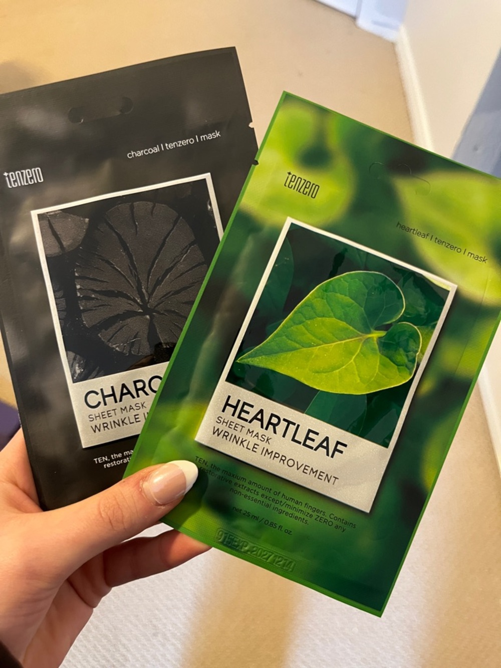 Heartleaf & Charcoal Sheet Mask Duo - Green & Black